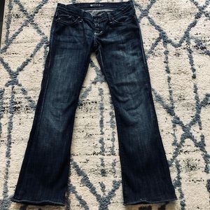 EUC-Rock & Republic Flare Jeans with Crystal R on pockets